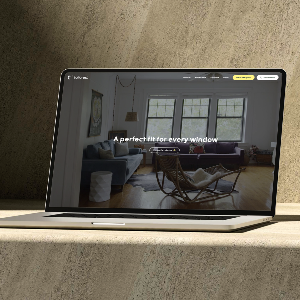 Studio Web Design created a website design and development for Tailored Blinds small business in Melbourne